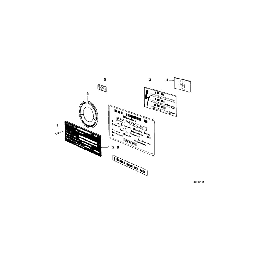 Genuine BMW 51142121838 E30 E28 E34 Label "Unleaded Fuel" ENGLISH (Inc. M3)