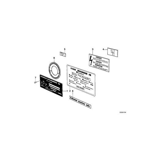 Genuine BMW 51142121838 E30 E28 E34 Label "Unleaded Fuel" ENGLISH (Inc. M3)