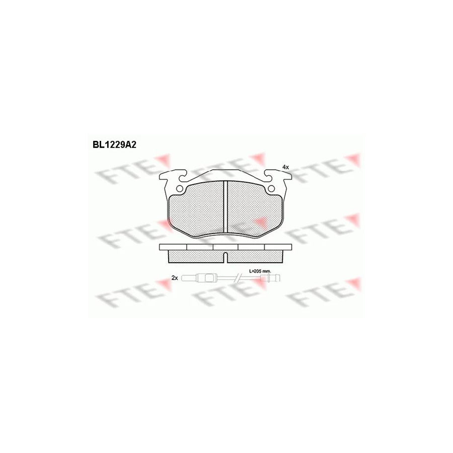 FTE Bl1229A2 Brake Pad Set