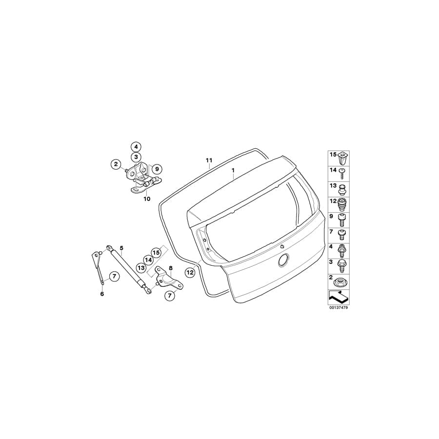 Genuine BMW 07147122217 F40 E81 F21 Hex Bolt With Washer M8X24 (Inc. X1 18dX, 118dX & 118i)