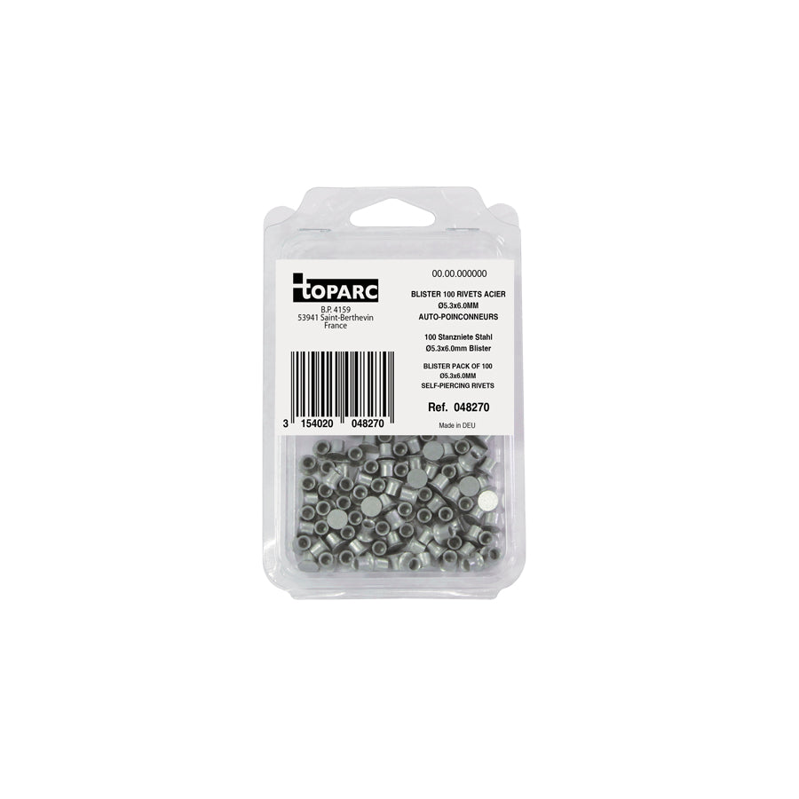Gys 048270 100 Self Piercing Steel Rivets Steel Ø5.3X6.0Mm - Blister Pack Car Body Consumables
