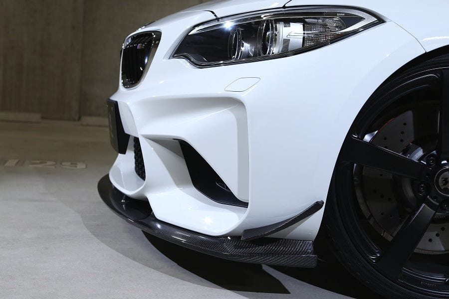 3D Design 3101-28721 BMW Carbon Fiber Front Lip Spoiler Set w/ Canards