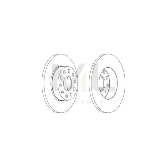 Ferodo DDF1276-1 Brake Disc Solid, With Bolts/Screws  - Pair