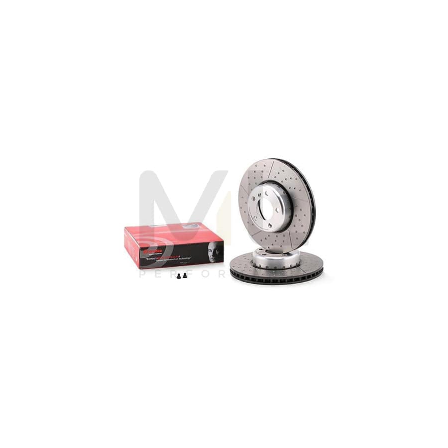 BREMBO TWO-PIECE DISCS LINE 09.C398.13 Brake Disc Internally Vented, Slotted / Perforated, Two-piece brake disc, Coated, High-carbon, with bolts/screws | ML Performance Car Parts