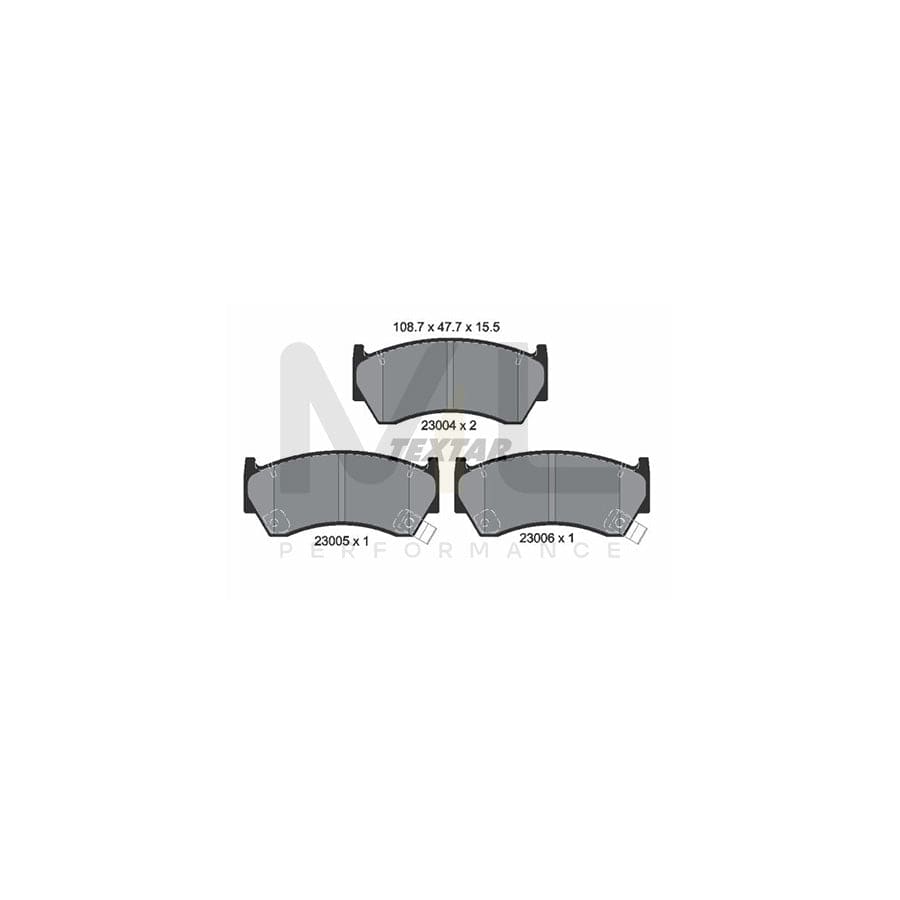TEXTAR 2300401 Brake pad set with acoustic wear warning