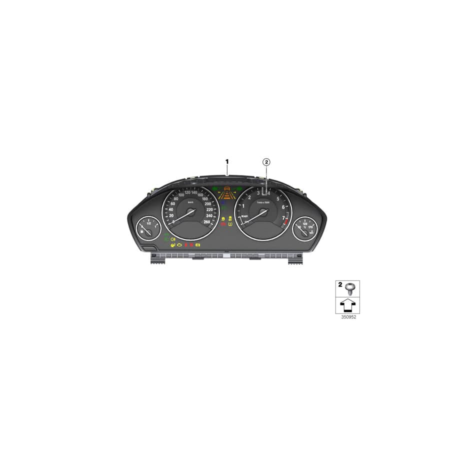 Genuine BMW 62109380000 F34 F32 F30 Instrument Cluster KMH (Inc. 328iX, 335iX & 328i)