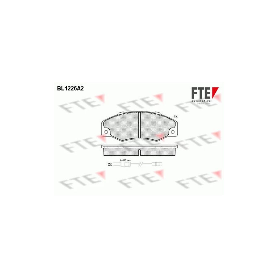 FTE Bl1226A2 Brake Pad Set for Renault 21
