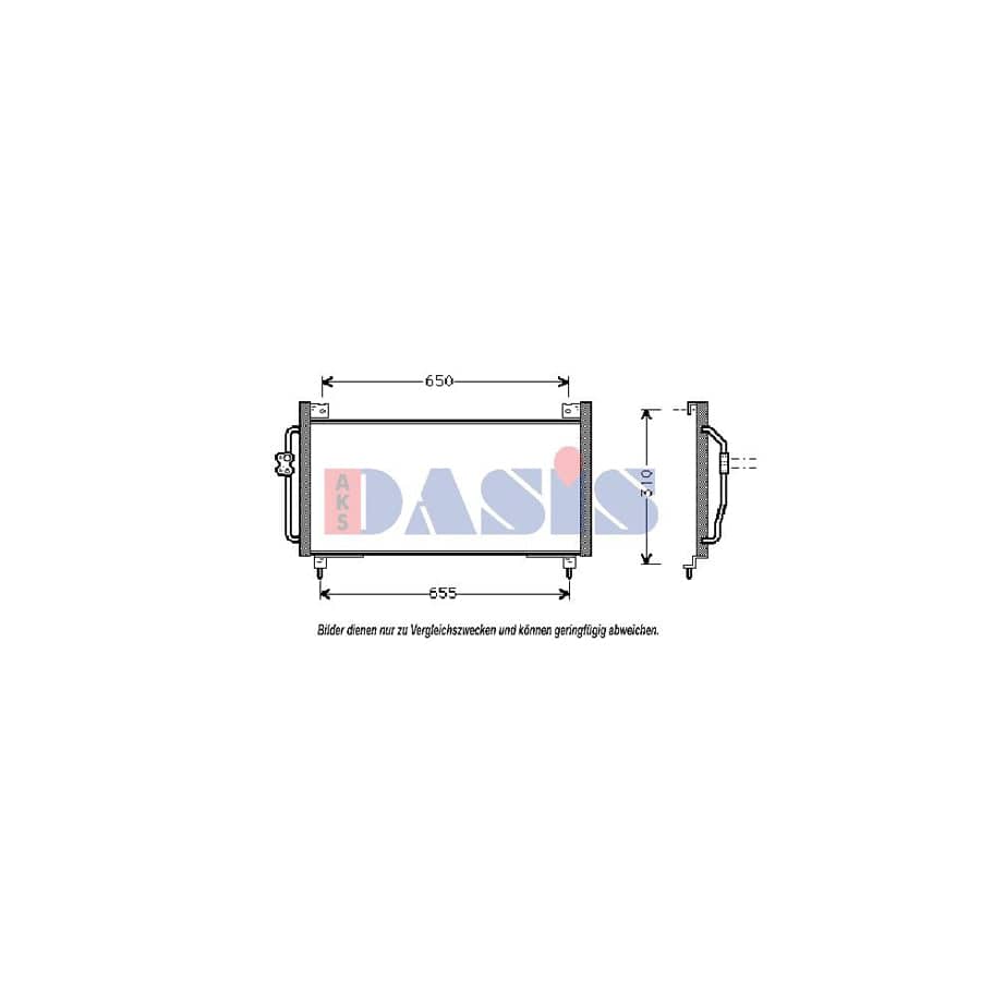 AKS Dasis 352000N Air Conditioning Condenser for Subaru Impreza