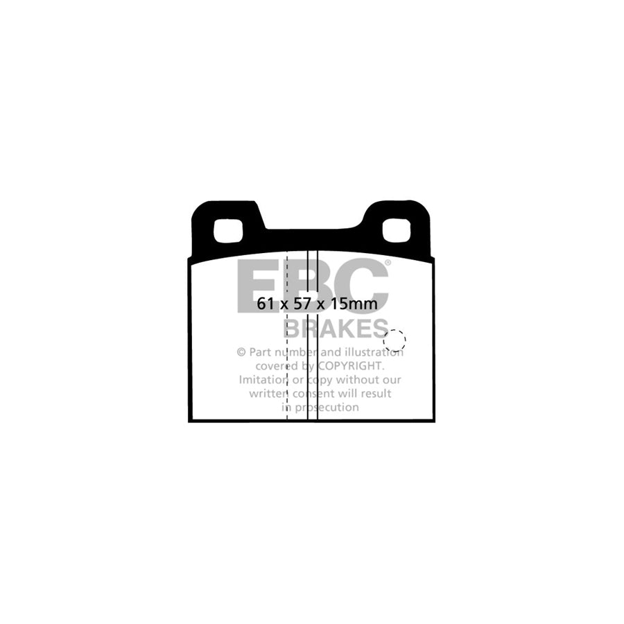 EBC DP193 Alfa Romeo Ultimax Front Brake Pads - ATE Caliper (Inc. Alfasud & Giulietta) 2 | ML Performance UK Car Parts