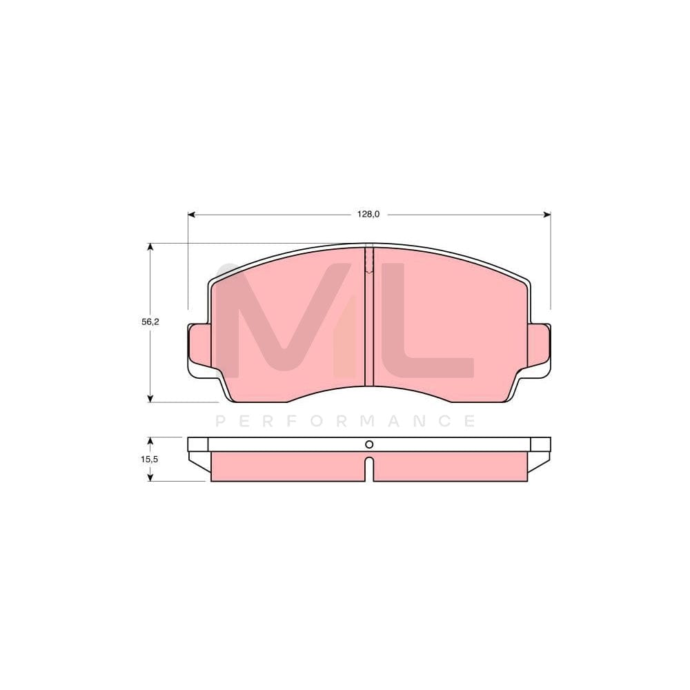 TRW Gdb828 Brake Pad Set For Mazda E-Series Van Not Prepared For Wear Indicator
