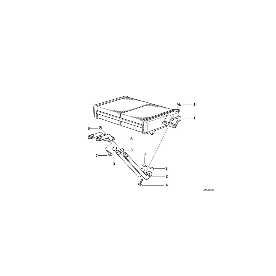Genuine BMW 64118390435 E36 Heater Radiator (Inc. 325i, 320i & 325td)