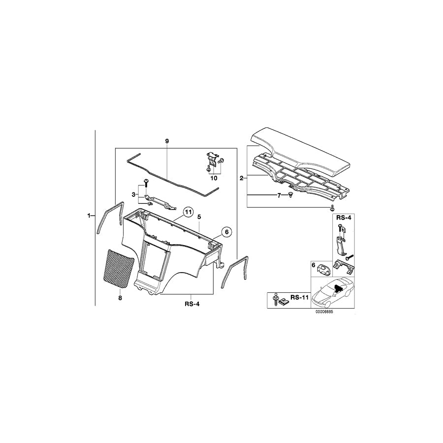 Genuine BMW 51168210848 E36 Clamp (Inc. Z3 2.0)