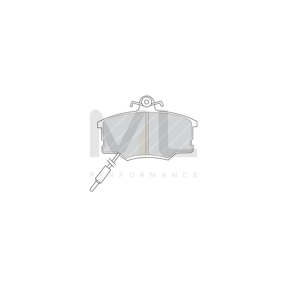Ferodo Premier FDB410 Brake Pad Set Incl. Wear Warning Contact, With Brake Caliper Screws