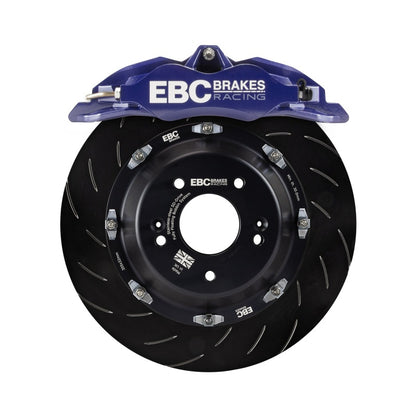 EBC Racing 12-20 Fiat 500 Abarth 1.4L Turbo Blue Apollo-4 Calipers 330mm Rotors Front Big Brake Kit