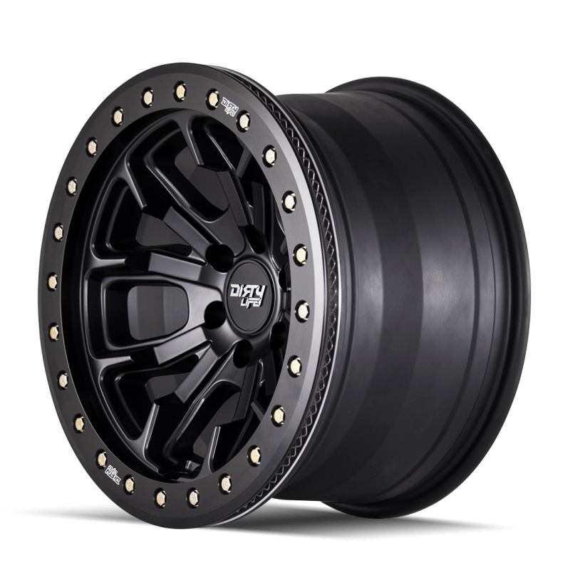 Dirty Life 9303 DT-1 17x9 / 5x127 BP / -12mm Offset / 78.1mm Hub Matte Black Wheel - Beadlock