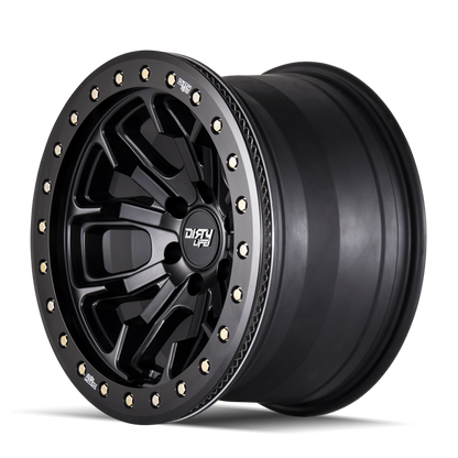 Dirty Life 9303 DT-1 17x9 / 5x127 BP / -12mm Offset / 78.1mm Hub Matte Black Wheel - Beadlock