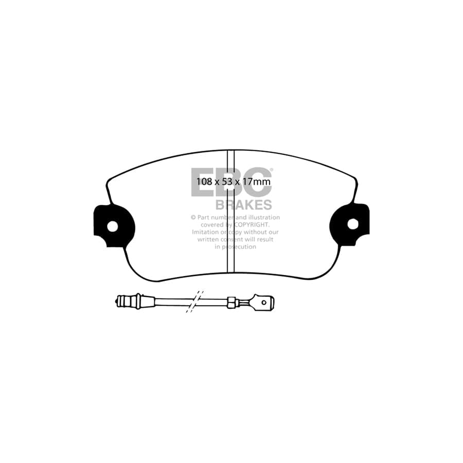 EBC PD40K1006 Lancia Seat Ultimax Pad & Plain Disc Kit - Bendix Caliper 2 | ML Performance UK Car Parts