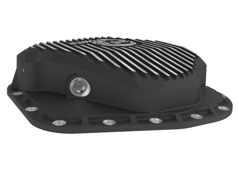 aFe POWER Pro Series Rear Diff Cover Black w/ Machined Fins Ford F-250/350 23-26 (Sterling 11.6)