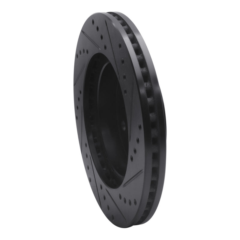 R1 Concepts R1 98-00 Chrysler LHS Front Right Drilled & Slotted Black Brake Rotor