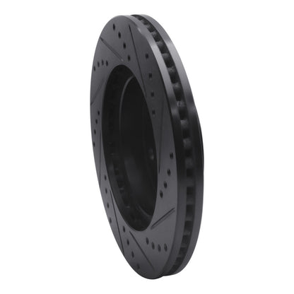 R1 Concepts R1 98-00 Chrysler LHS Front Right Drilled & Slotted Black Brake Rotor