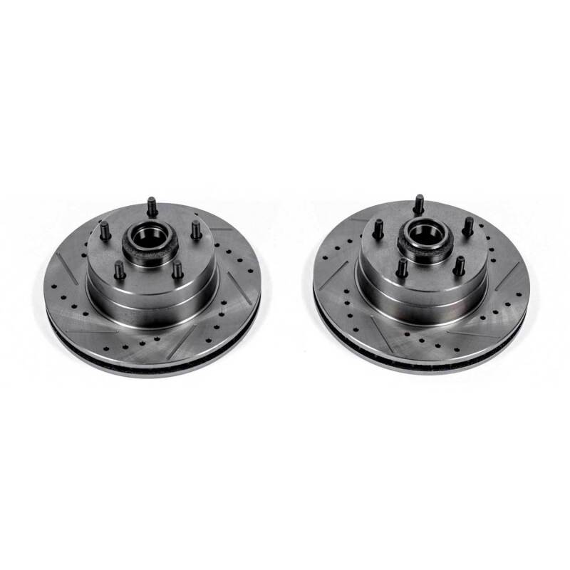 PowerStop Power Stop 73-74 Buick Apollo Front Evolution Drilled & Slotted Rotors - Pair