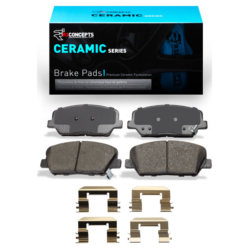 R1 Concepts R1 2013-2015 Hyundai Veloster Front R1 Ceramic Pads & Hardware Kit