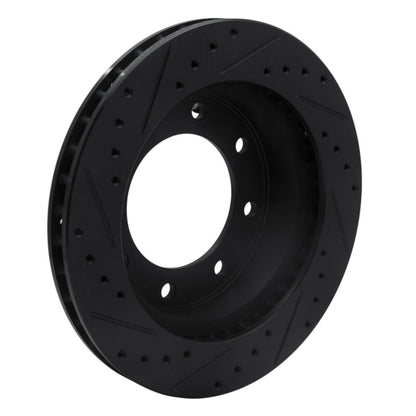 R1 Concepts R1 73-93 Dodge B350 Front Right Drilled & Slotted Black Brake Rotor