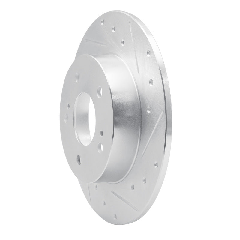R1 Concepts R1 94-04 Infiniti I30 Rear Right Drilled & Slotted Silver Brake Rotor