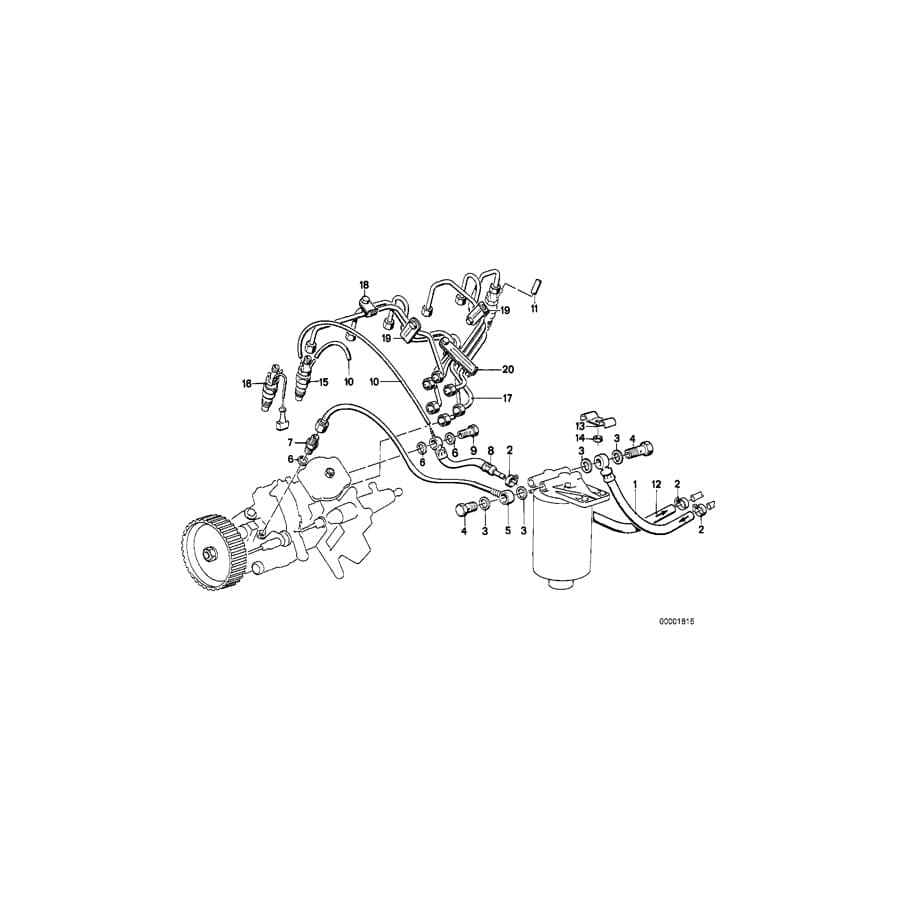 Genuine BMW 13532240969 E30 Fuel Pipe (Inc. 324d)