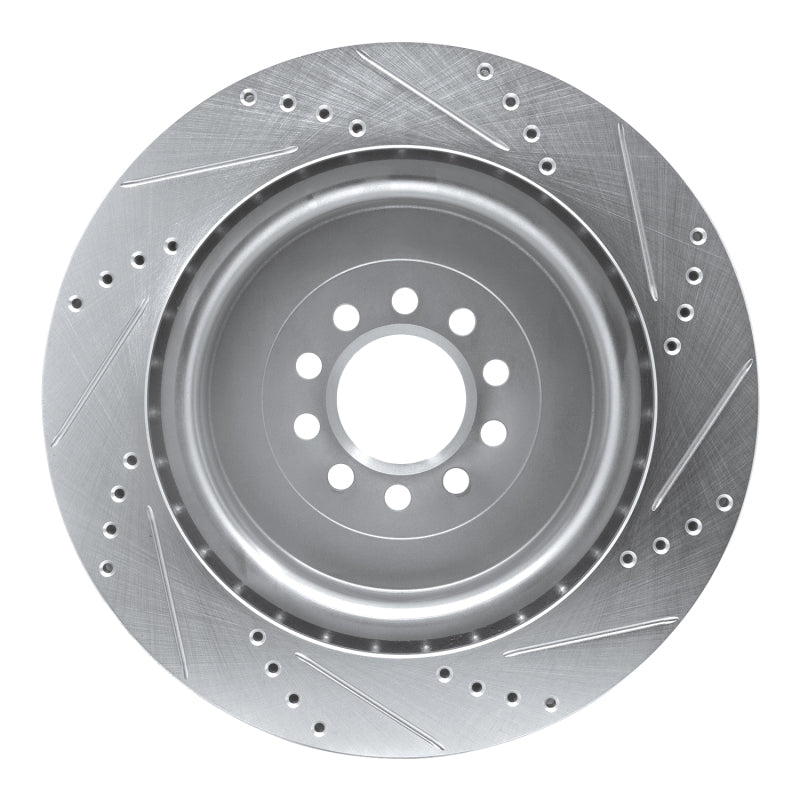 R1 Concepts R1 03-05 Jaguar XJR Front Left Drilled & Slotted Silver Brake Rotor