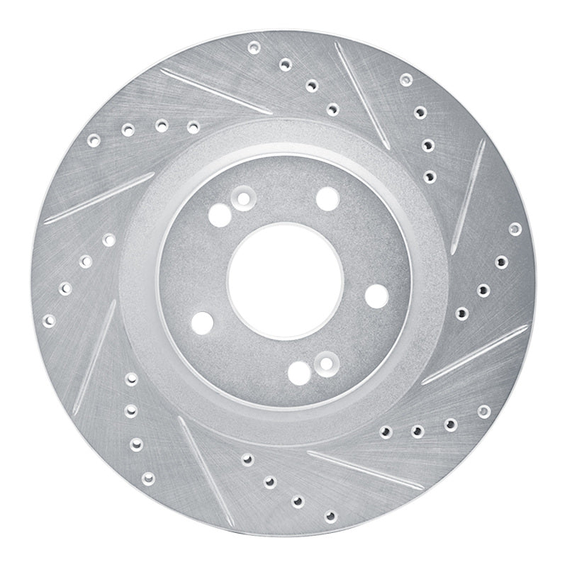 R1 Concepts R1 15-20 Kia SORENTO Front Right Drilled & Slotted Silver Brake Rotor