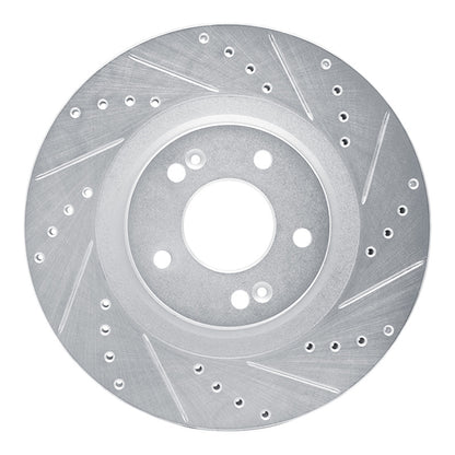 R1 Concepts R1 15-20 Kia SORENTO Front Right Drilled & Slotted Silver Brake Rotor