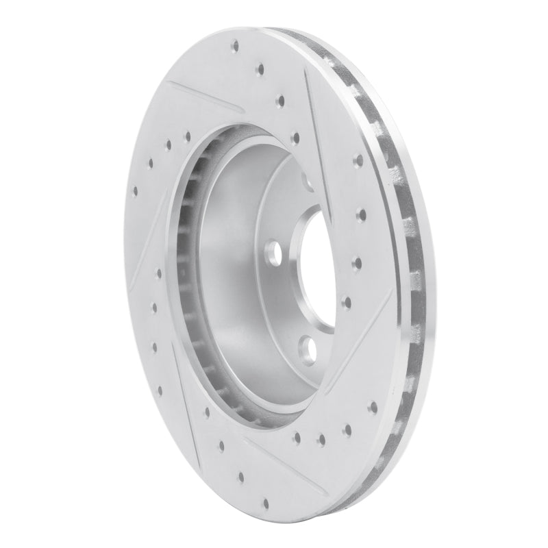 R1 Concepts R1 95-02 Ford Explorer Front Left Drilled & Slotted Silver Brake Rotor