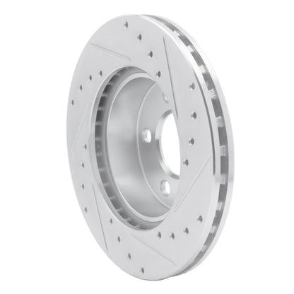 R1 Concepts R1 95-02 Ford Explorer Front Left Drilled & Slotted Silver Brake Rotor