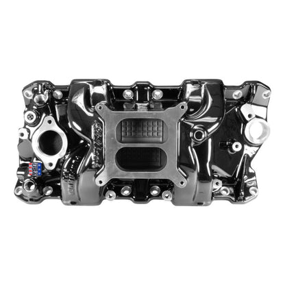 Edelbrock Chevy SB Performer RPM Intake Manifold - Black Plasma Finish