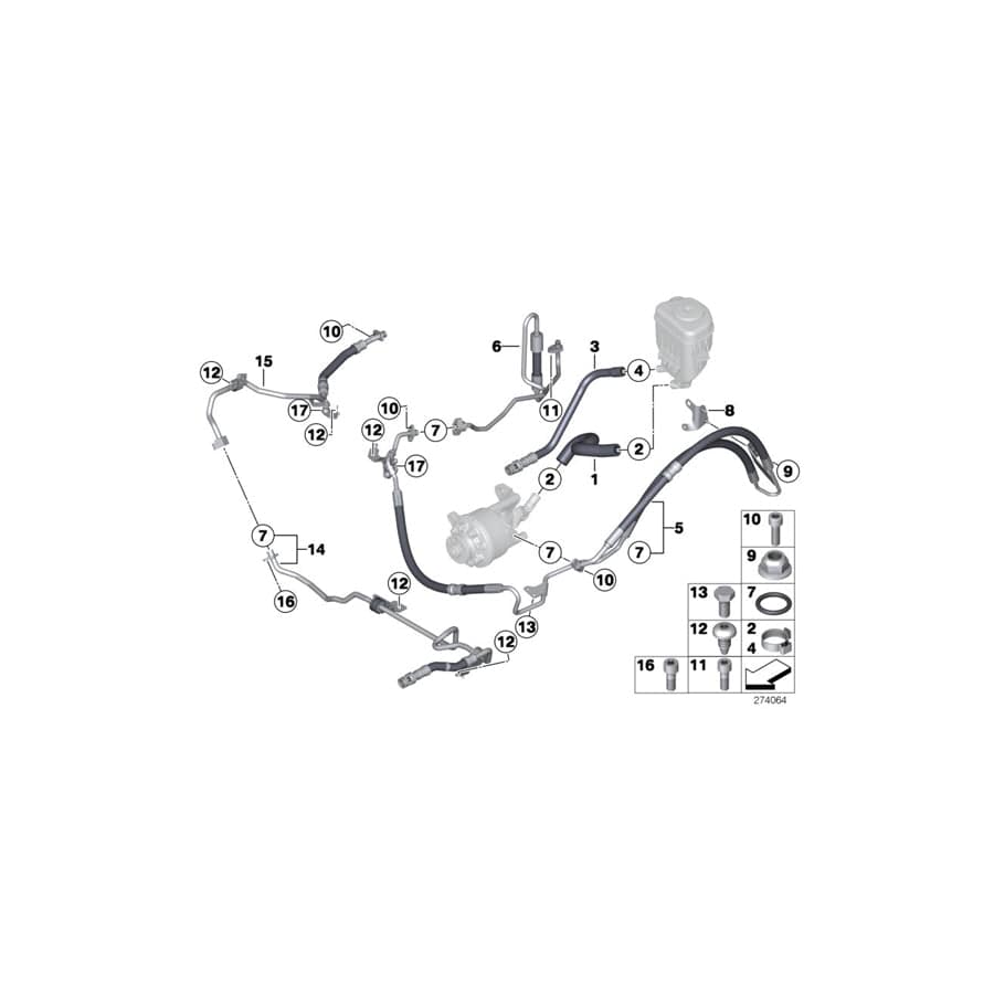 Genuine BMW 32416854897 F10 F13 F12 Suction Pipe (Inc. 750LdX, 730Ld & 530dX)
