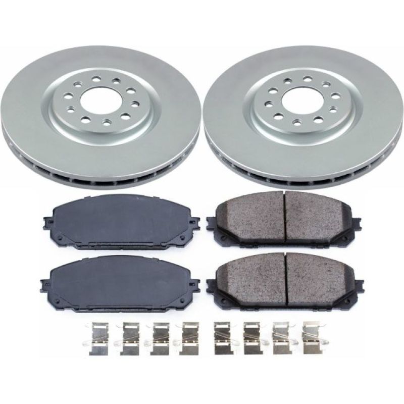 PowerStop Power Stop 17-19 Jeep Cherokee Front Z17 Evolution Geomet Coated Brake Kit