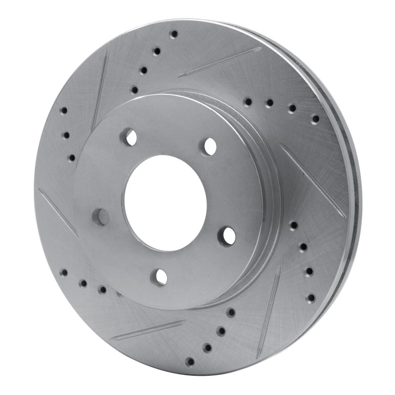 R1 Concepts R1 96-98 Mazda MPV Front Left Drilled & Slotted Silver Brake Rotor