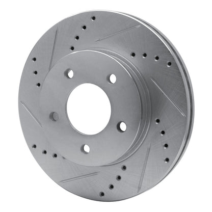 R1 Concepts R1 96-98 Mazda MPV Front Left Drilled & Slotted Silver Brake Rotor