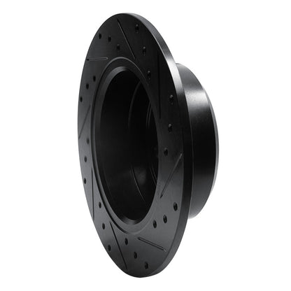 R1 Concepts R1 74-95 Volvo 244 Rear Left Drilled & Slotted Black Brake Rotor