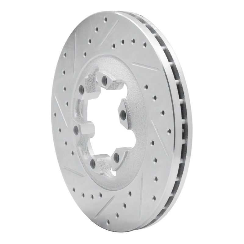 R1 Concepts R1 04-08 Chevrolet Colorado Front Left Drilled & Slotted Silver Brake Rotor