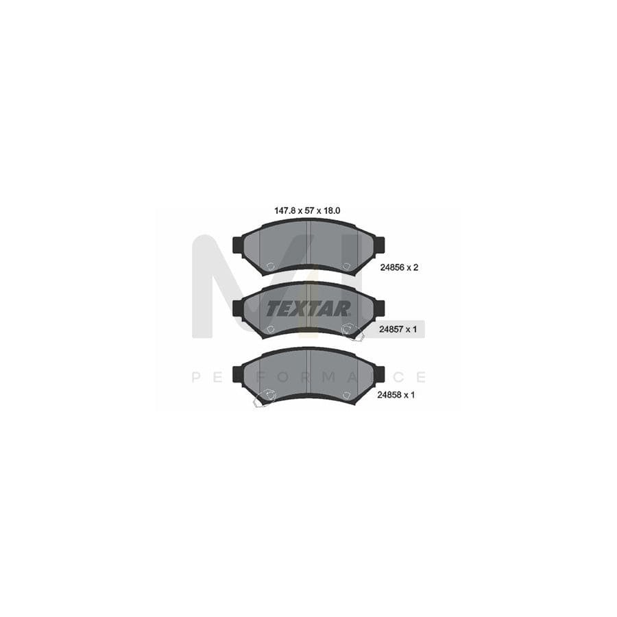 TEXTAR 2485601 Brake pad set with acoustic wear warning