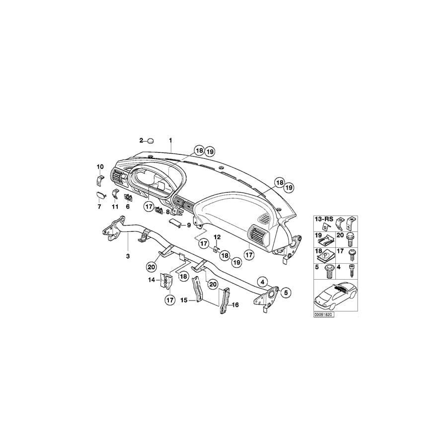 Genuine BMW 51452491582 E36 Covering Cap Q6KY KYALAMI (Inc. Z3 M)