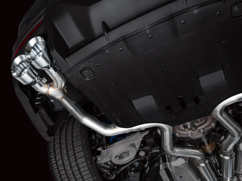 AWE Tuning AWE 2024 Ford Mustang Dark Horse S650 RWD Track Edition Cat-Back Exhaust w/ Quad Chrome Silver Tips
