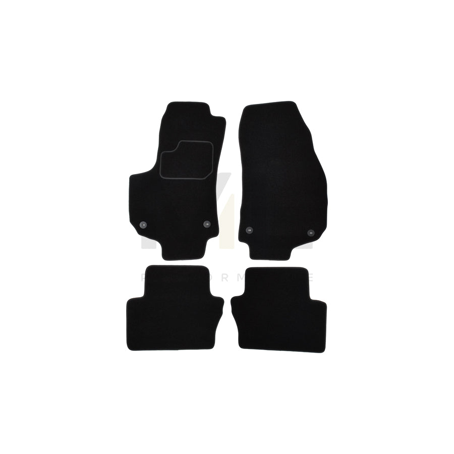 CUSTOPOL Tailored OPL335C Floor mat set for OPEL Zafira B (A05) Textile, Front and Rear, Quantity: 4, Black