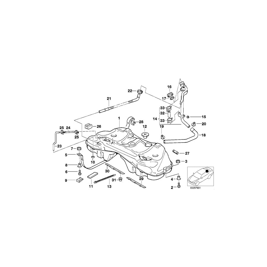 Genuine BMW 16111181867 E38 Metal Fuel Tank 85L (Inc. 740i, 730iL & 750i)