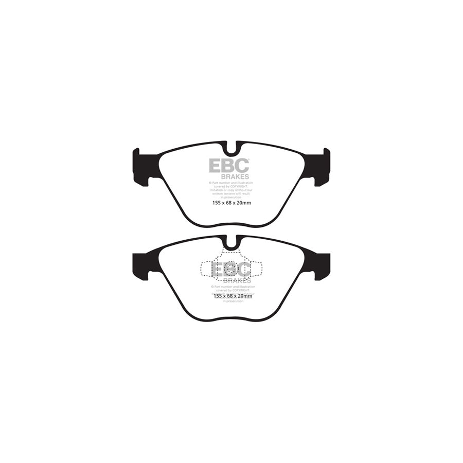 EBC PD04KF493 BMW E91 E92 Bluestuff Front Brake Pad & Plain Disc Kit - ATE Caliper 2 | ML Performance UK Car Parts