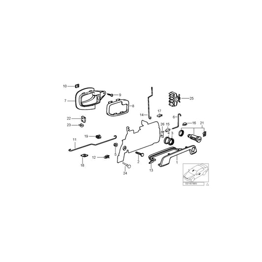 Genuine BMW 51218399242 E36 Right Operating Rod CHROM (Inc. Z3 1.8)