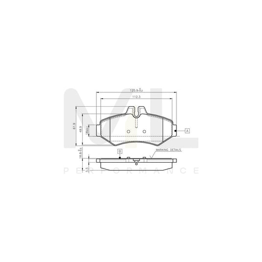 Bosch 0986Tb2046 Brake Pad Set Excl. Wear Warning Contact  | ML Performance Car Parts