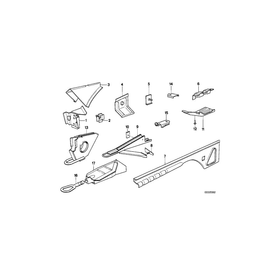 Genuine BMW 72151869849 E24 Plate (Inc. 635CSi & M635CSi)